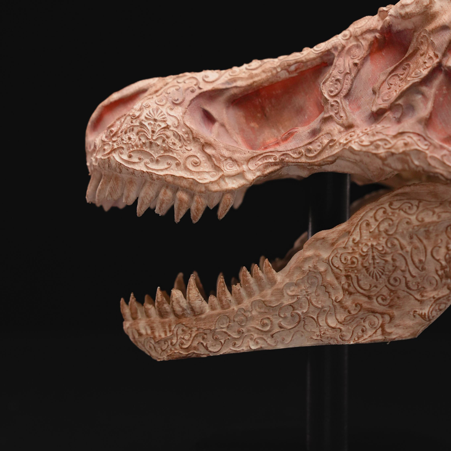 Carved T-Rex Skull