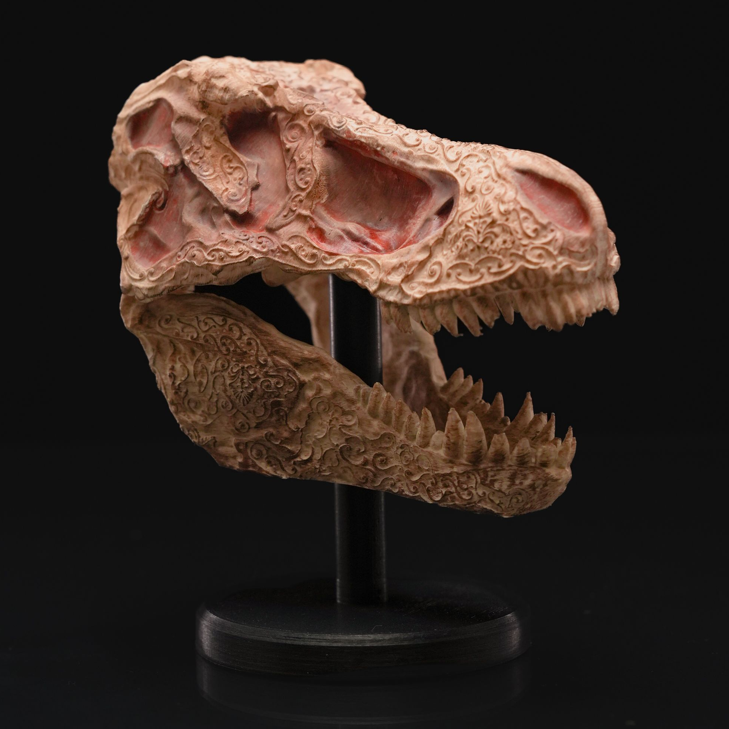 Carved T-Rex Skull