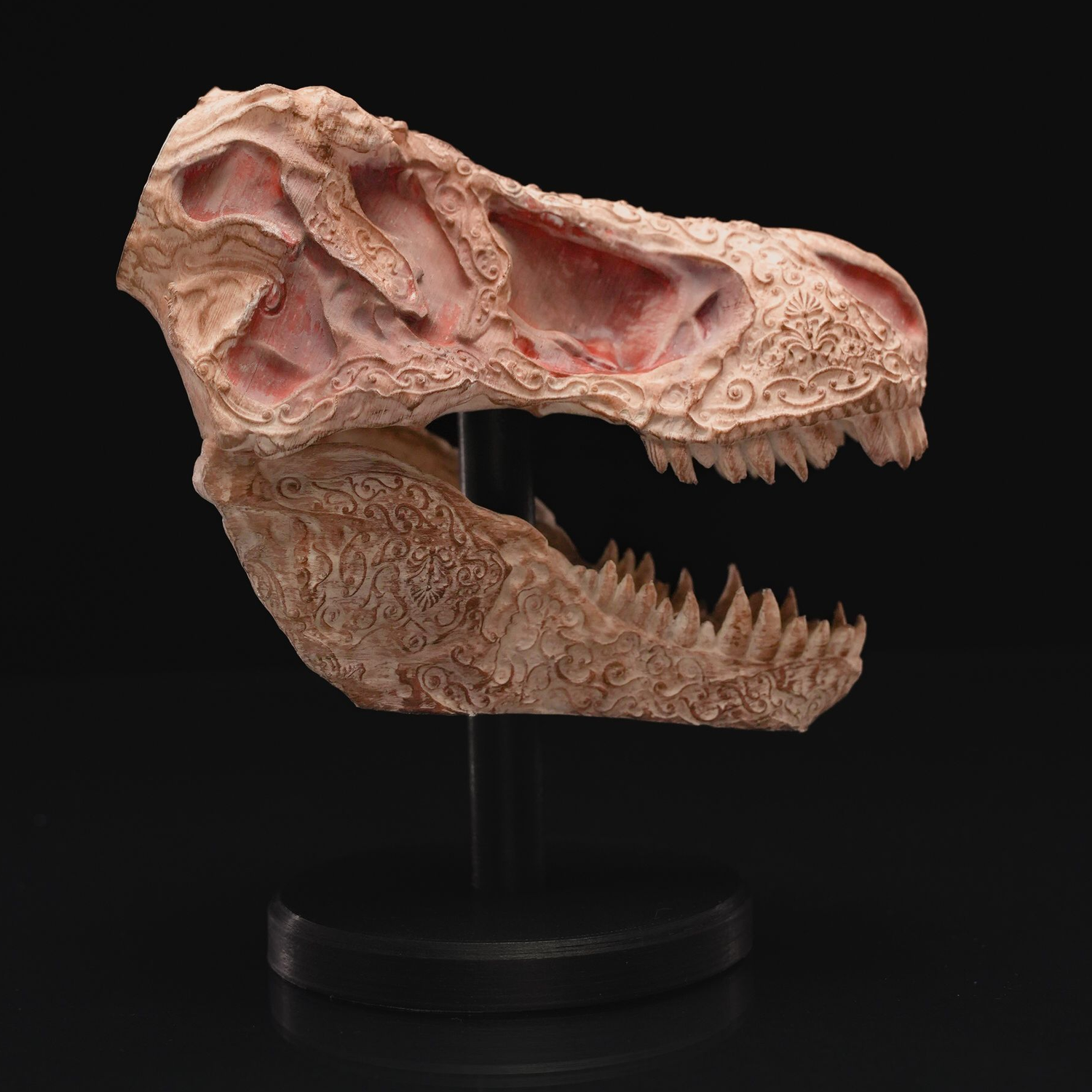 Carved T-Rex Skull