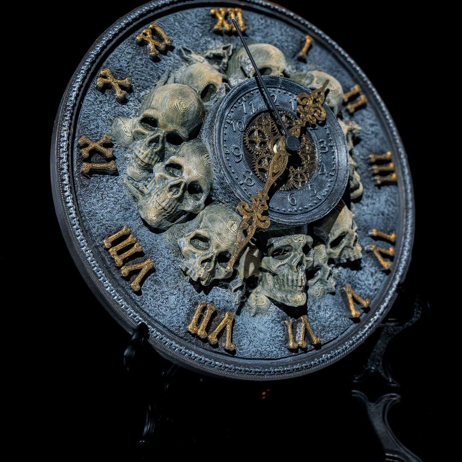 Timeless Skull Wall Clock