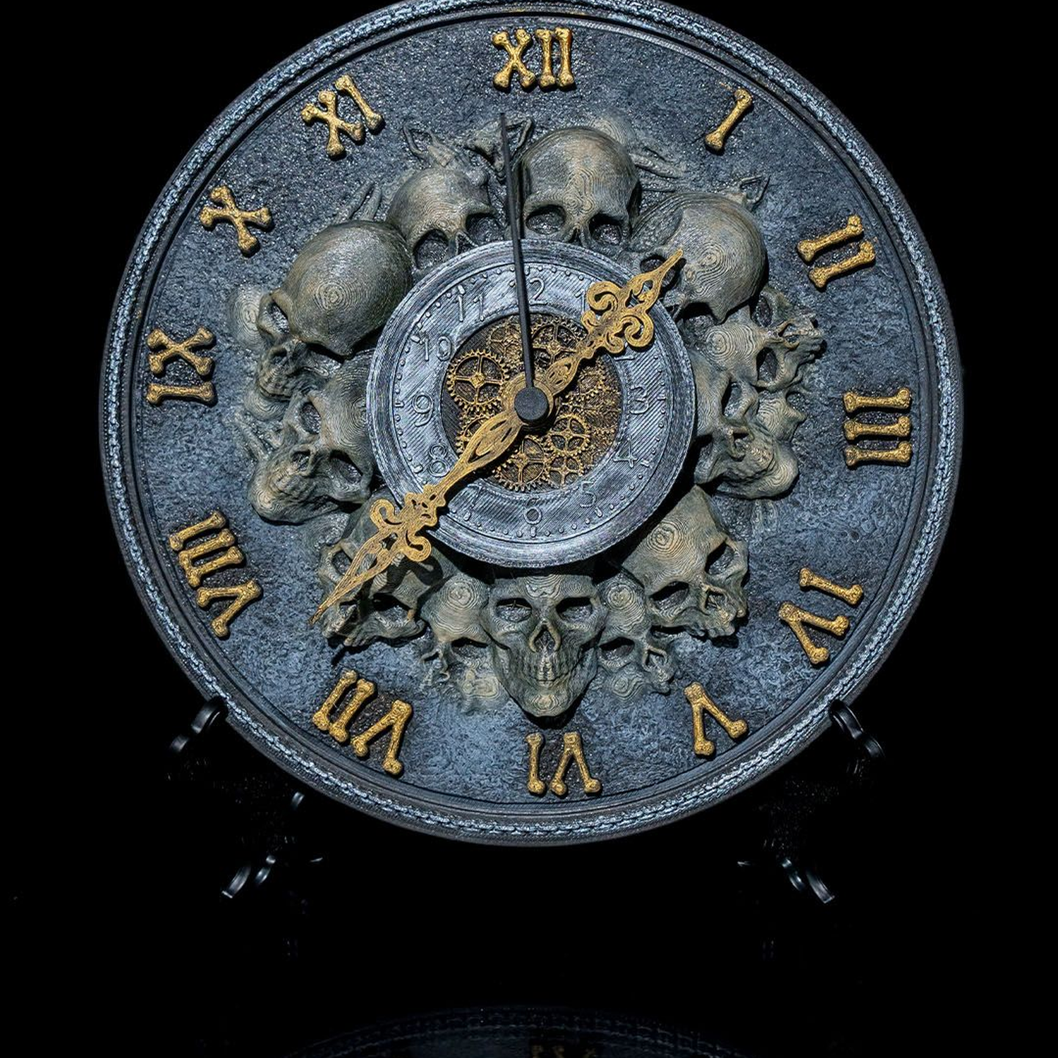 Timeless Skull Wall Clock