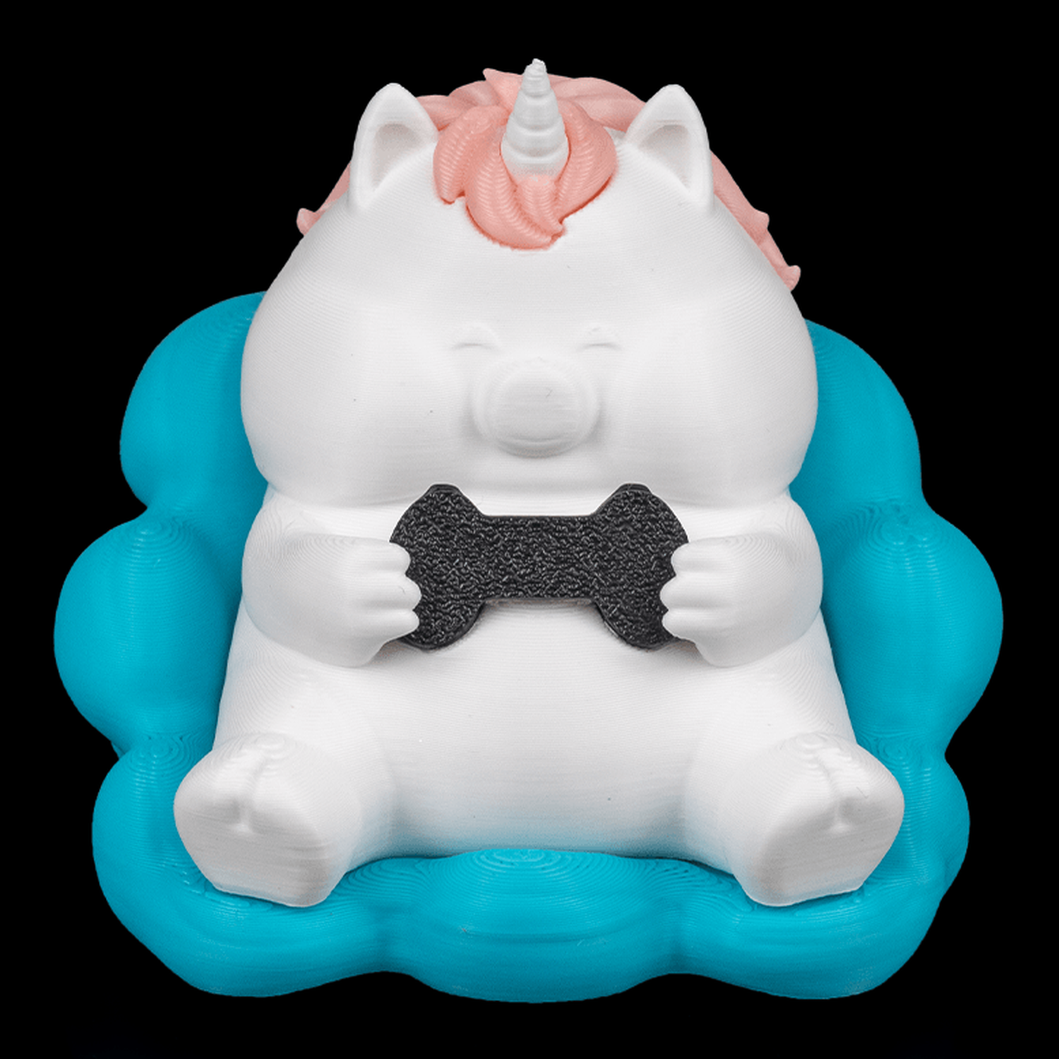 Llavero de unicornio regordete