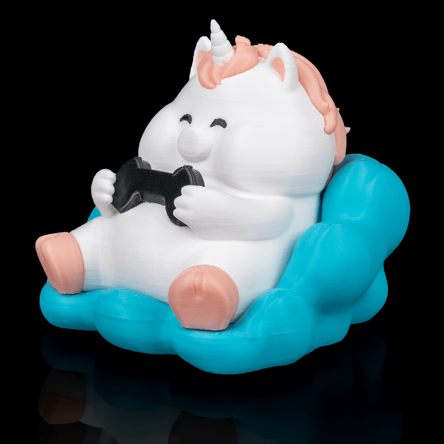 Llavero de unicornio regordete