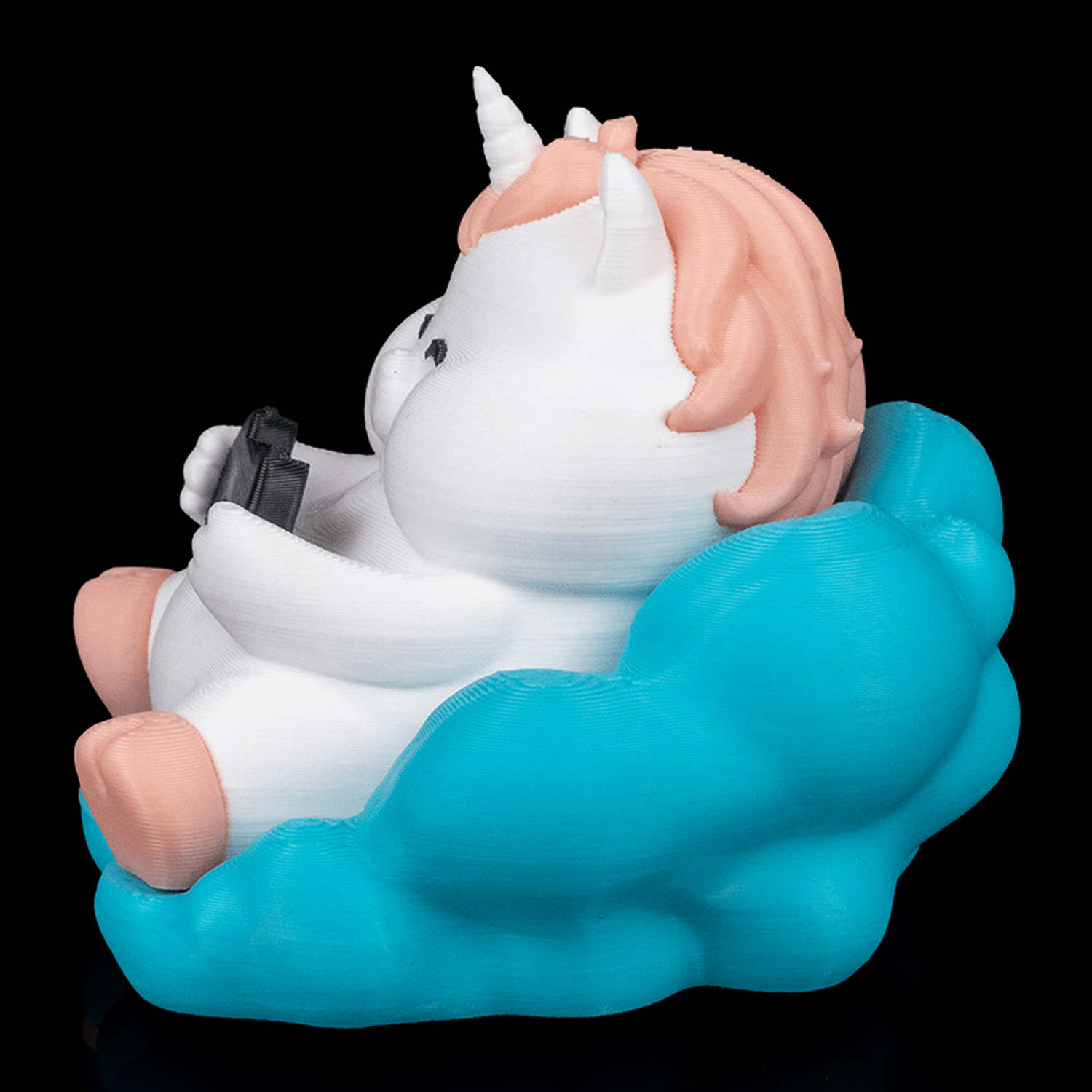 Llavero de unicornio regordete
