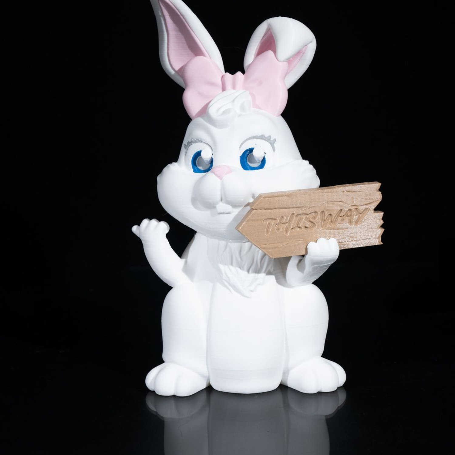 This Way Bunny Sign