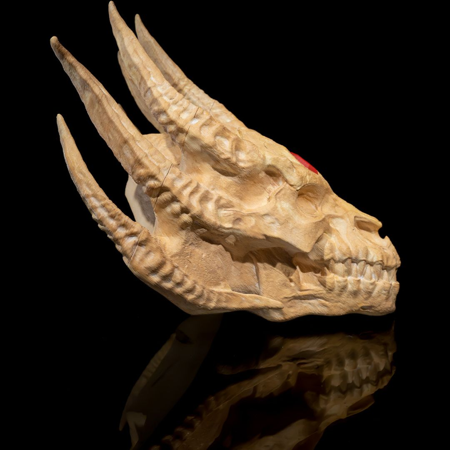 Silver Dragon Skull