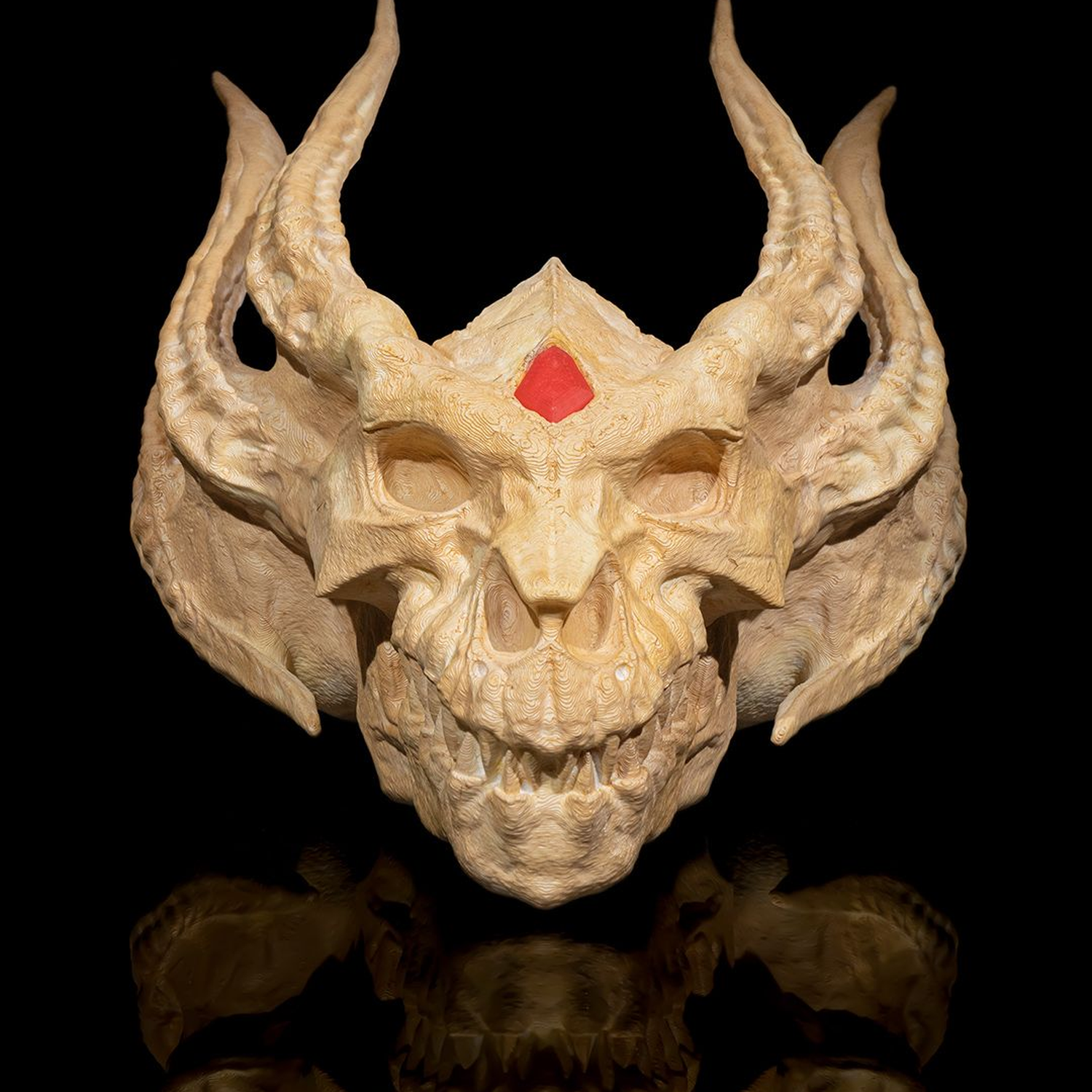 Silver Dragon Skull