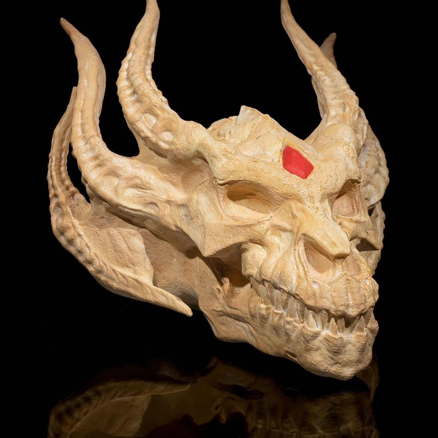 Silver Dragon Skull