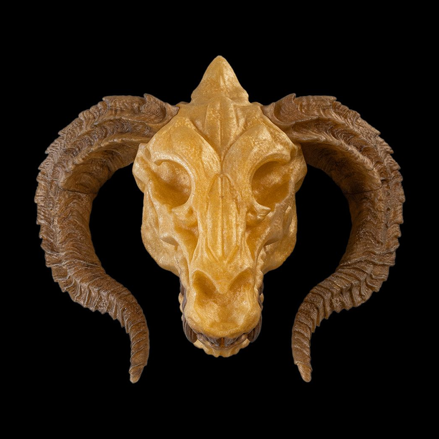 Gold Dragon Skull