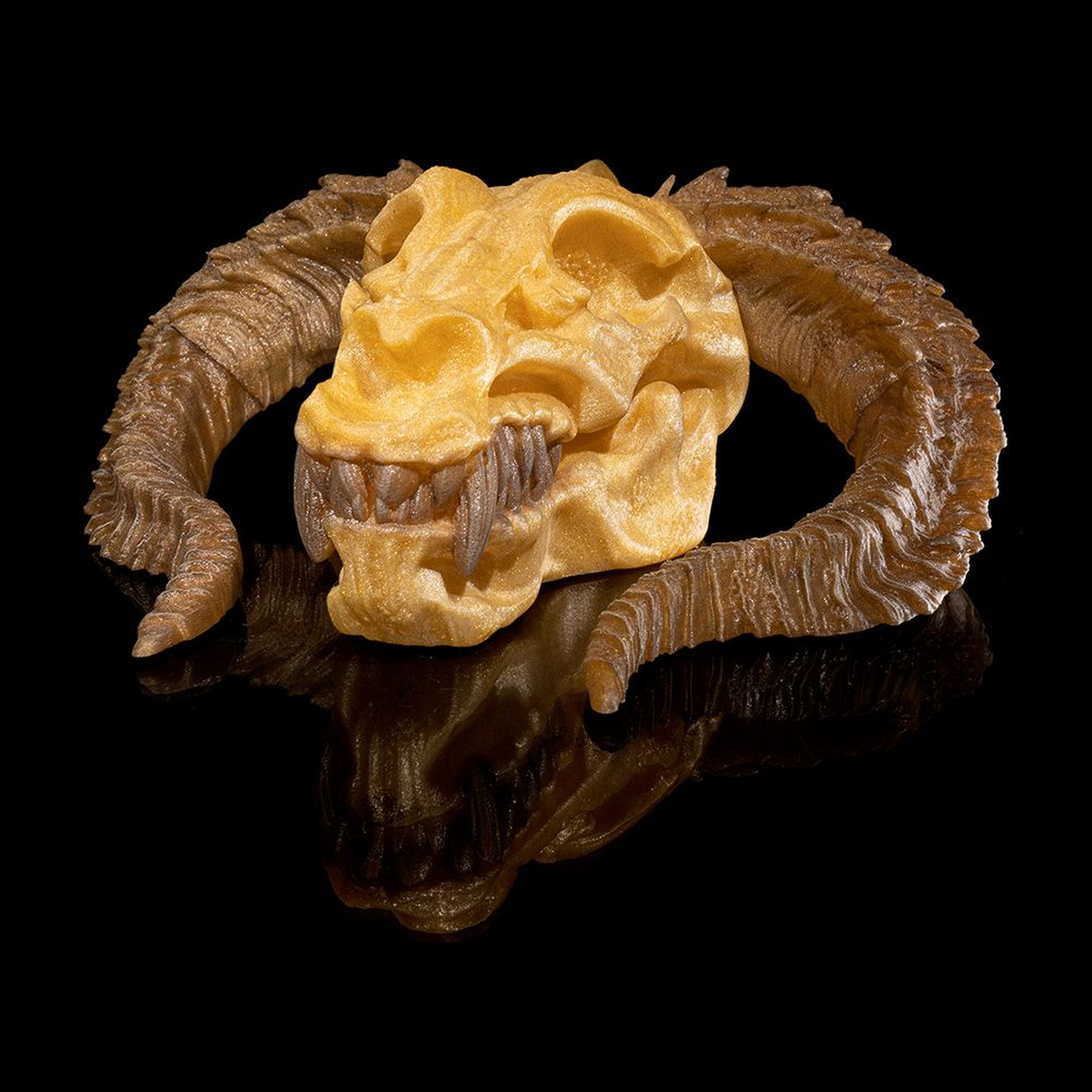Gold Dragon Skull