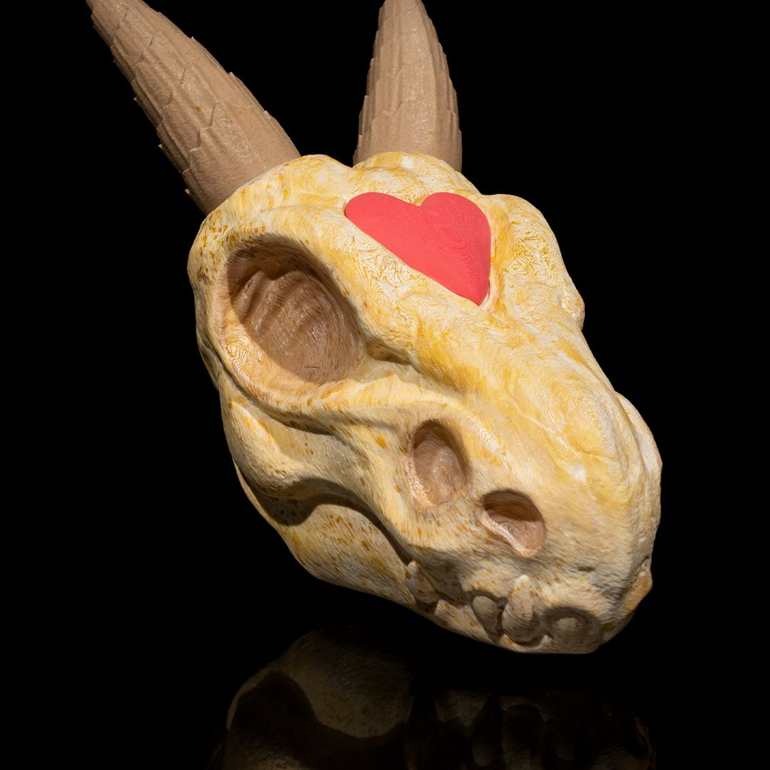 Silver Hatchling Skull