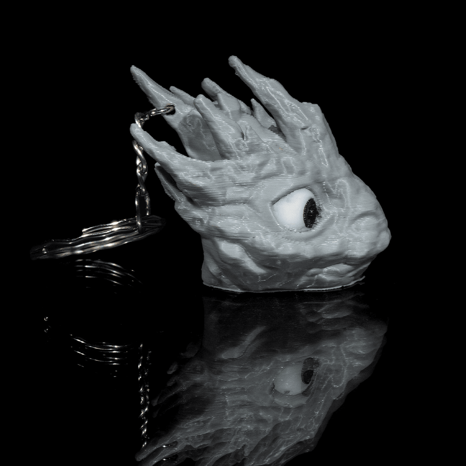Pebble Dragon Keychain