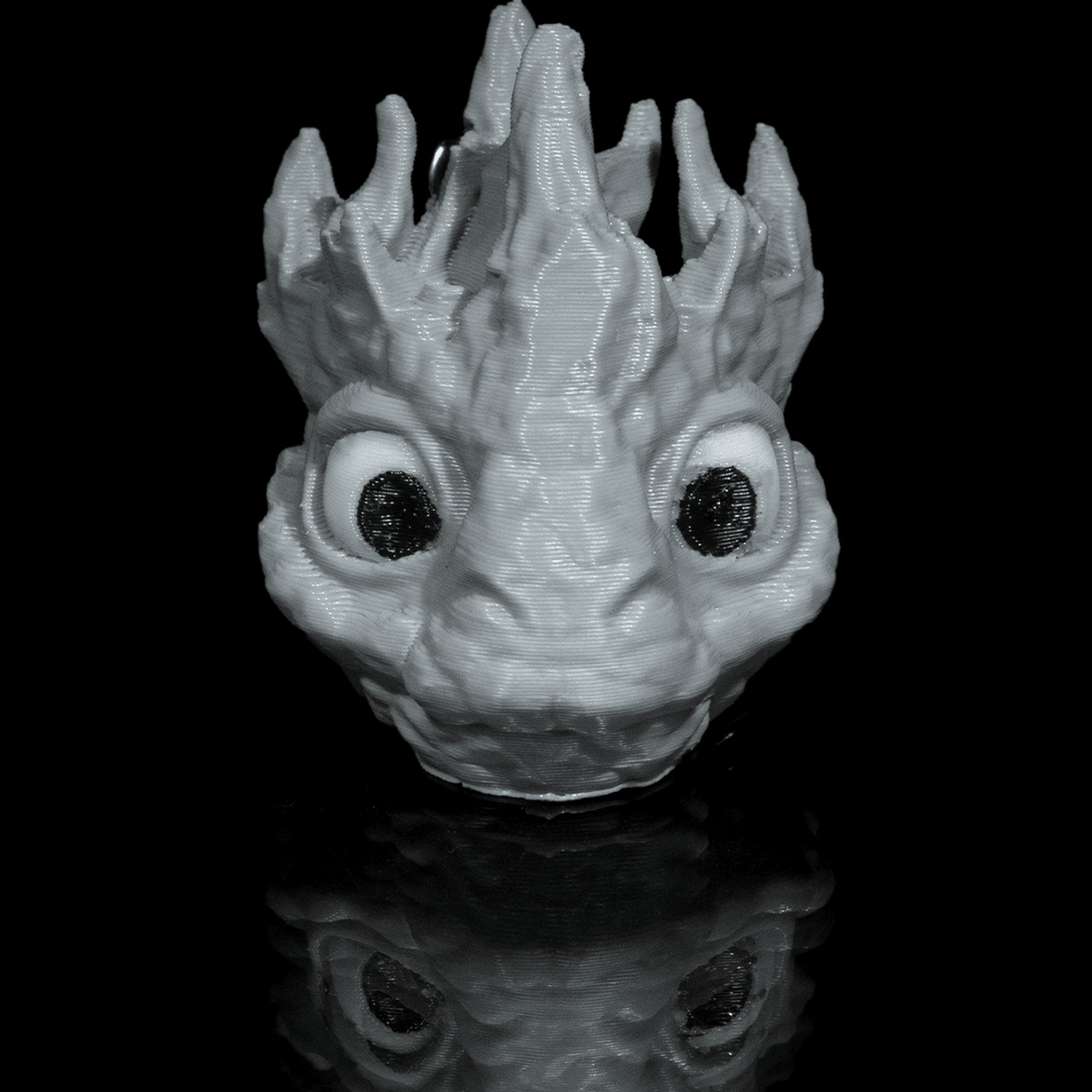 Pebble Dragon Keychain
