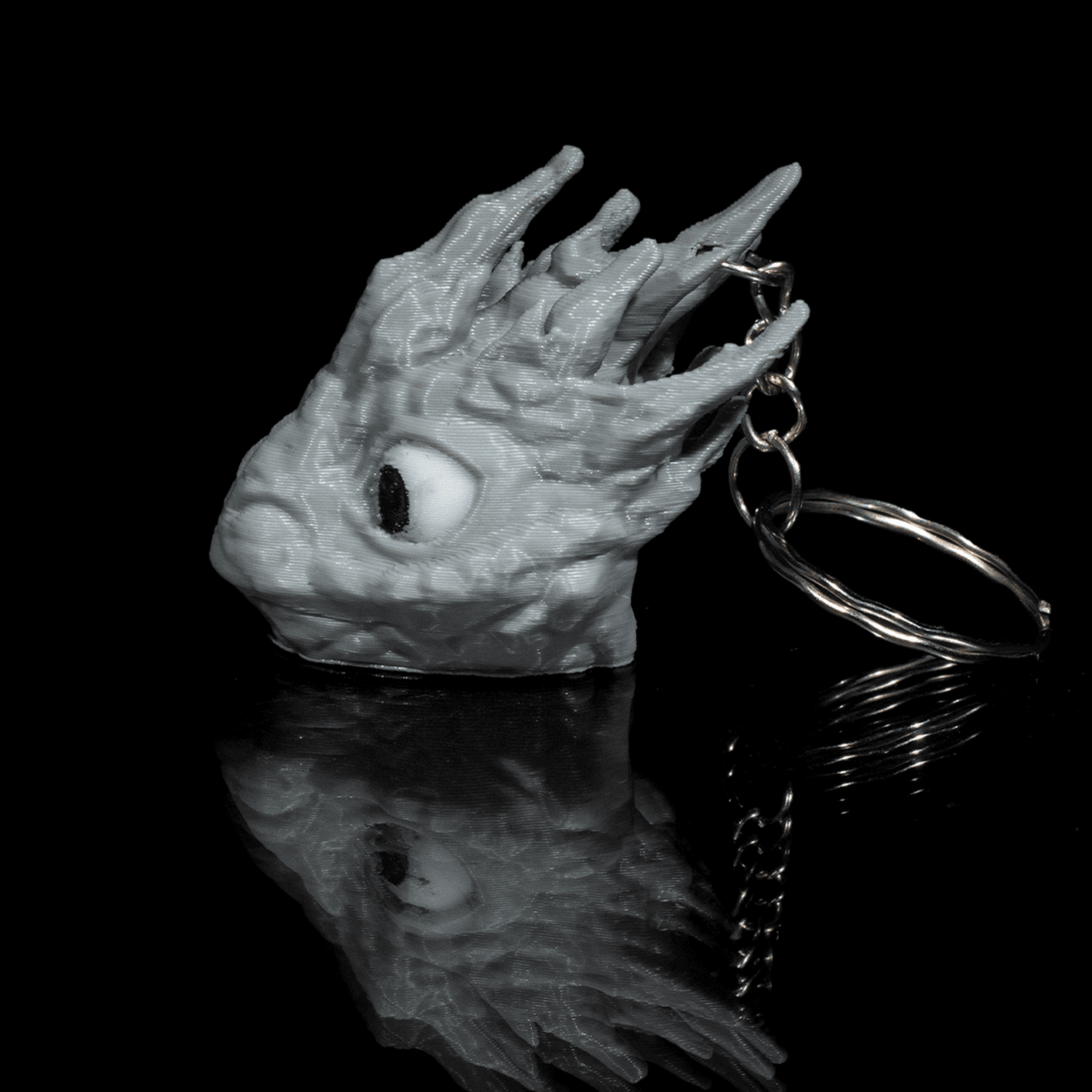 Pebble Dragon Keychain