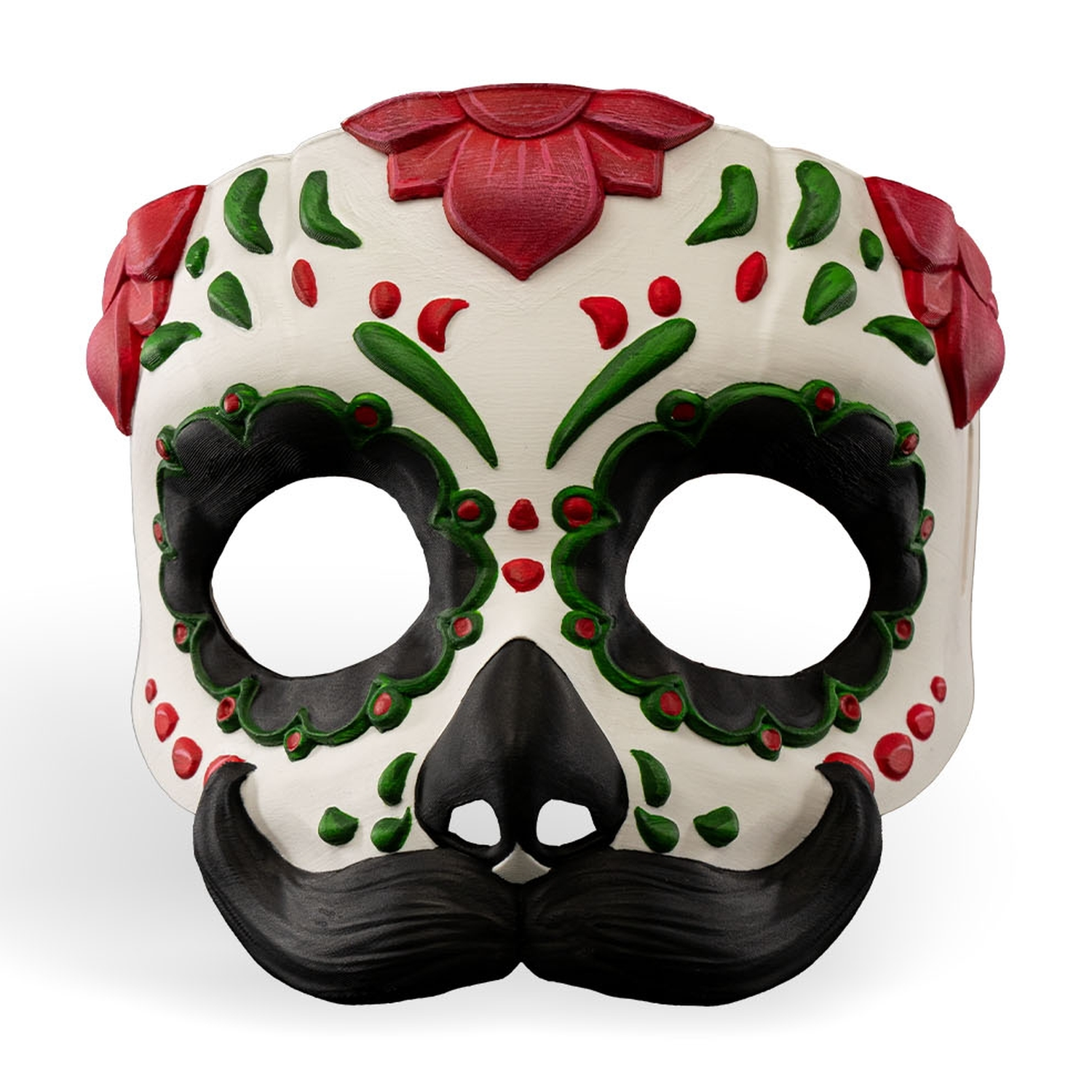 Mustache Calavera Mask