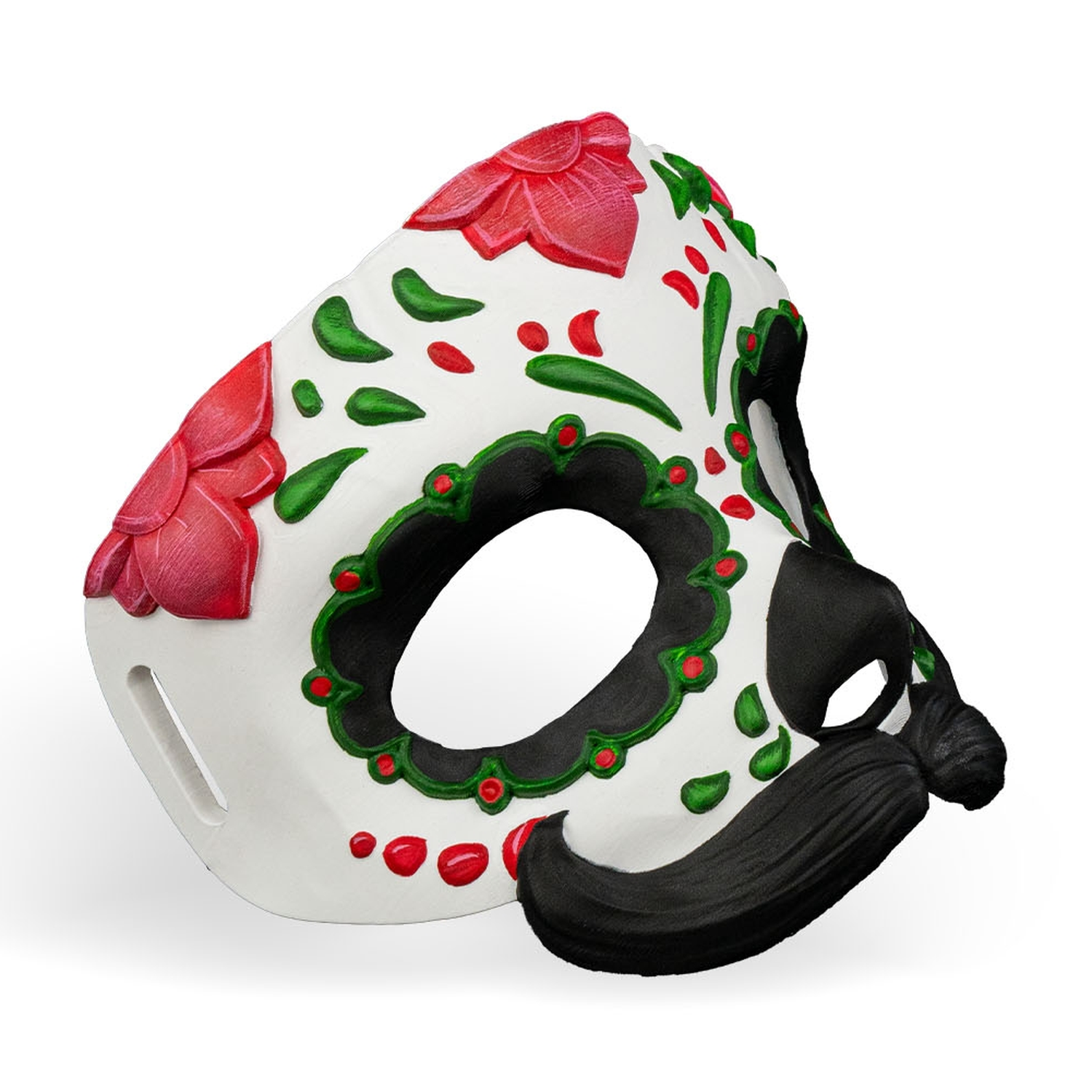 Mustache Calavera Mask