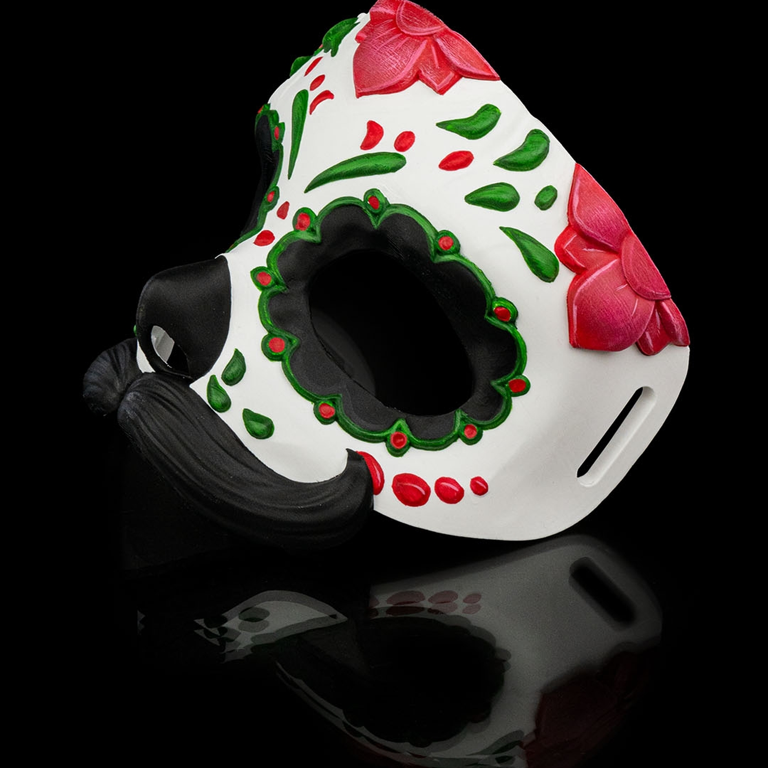 Mustache Calavera Mask