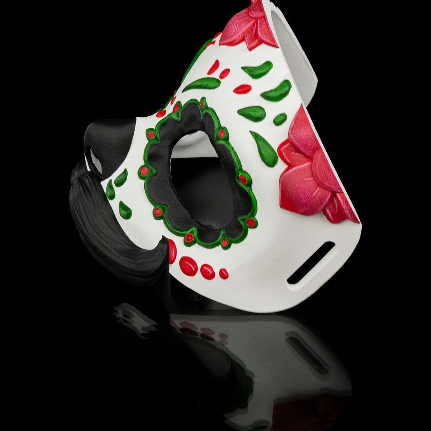 Mustache Calavera Mask