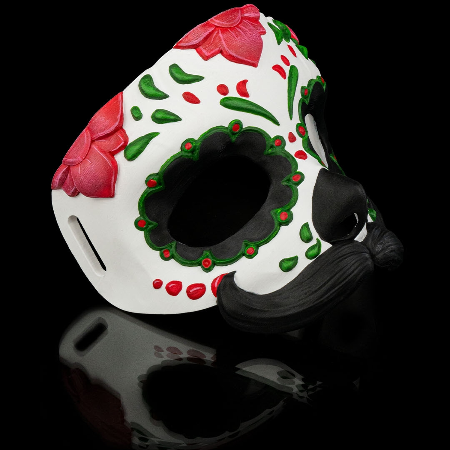 Mustache Calavera Mask