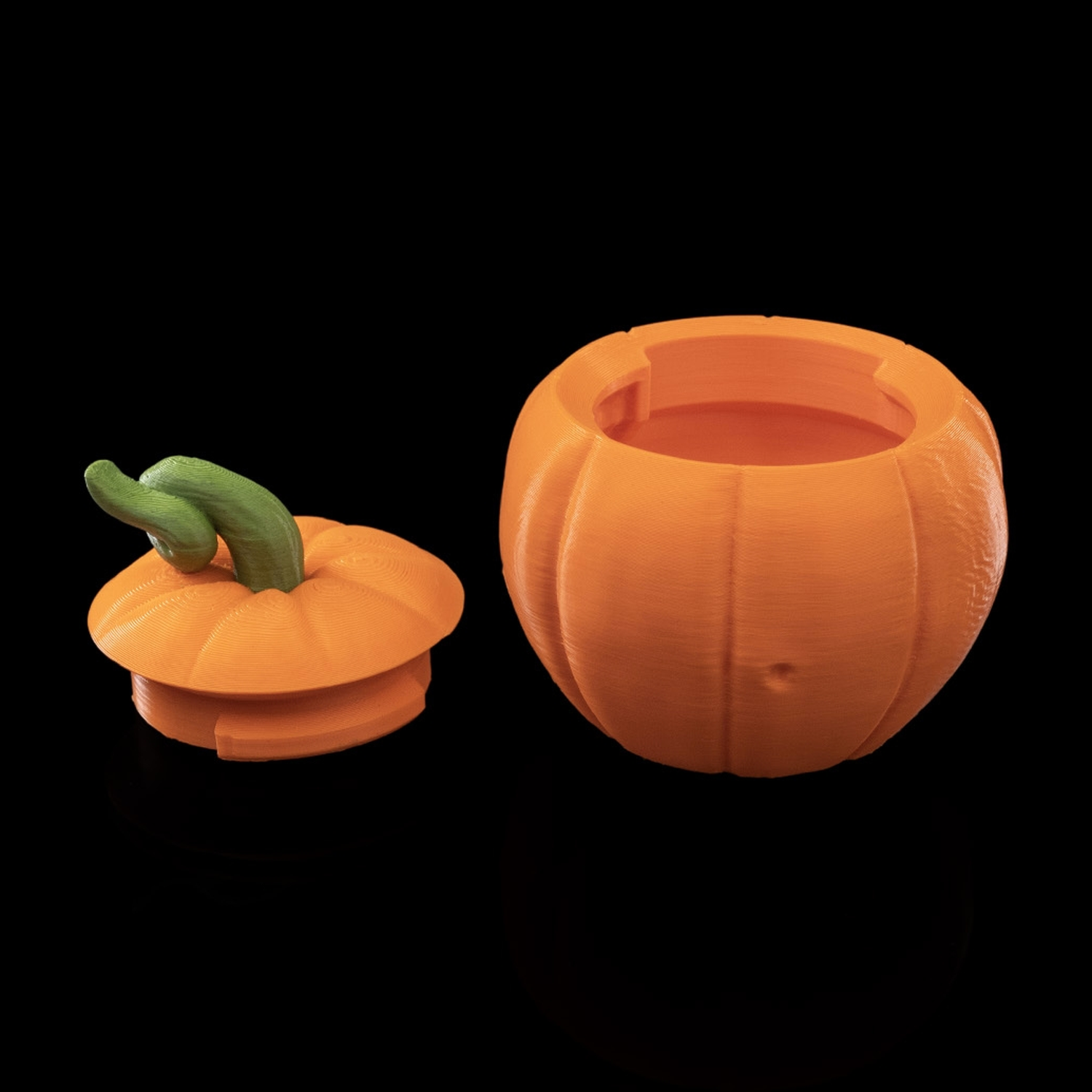 Fox in a Pumpkin Keychain Container
