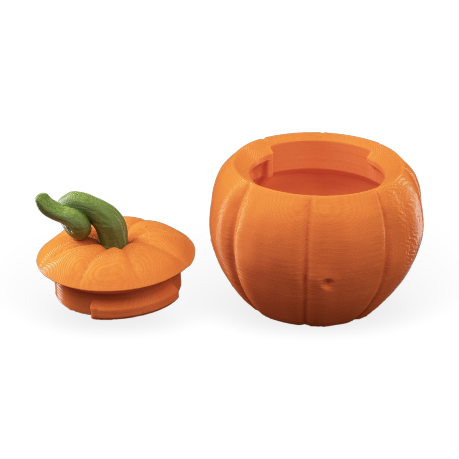 Fox in a Pumpkin Keychain Container