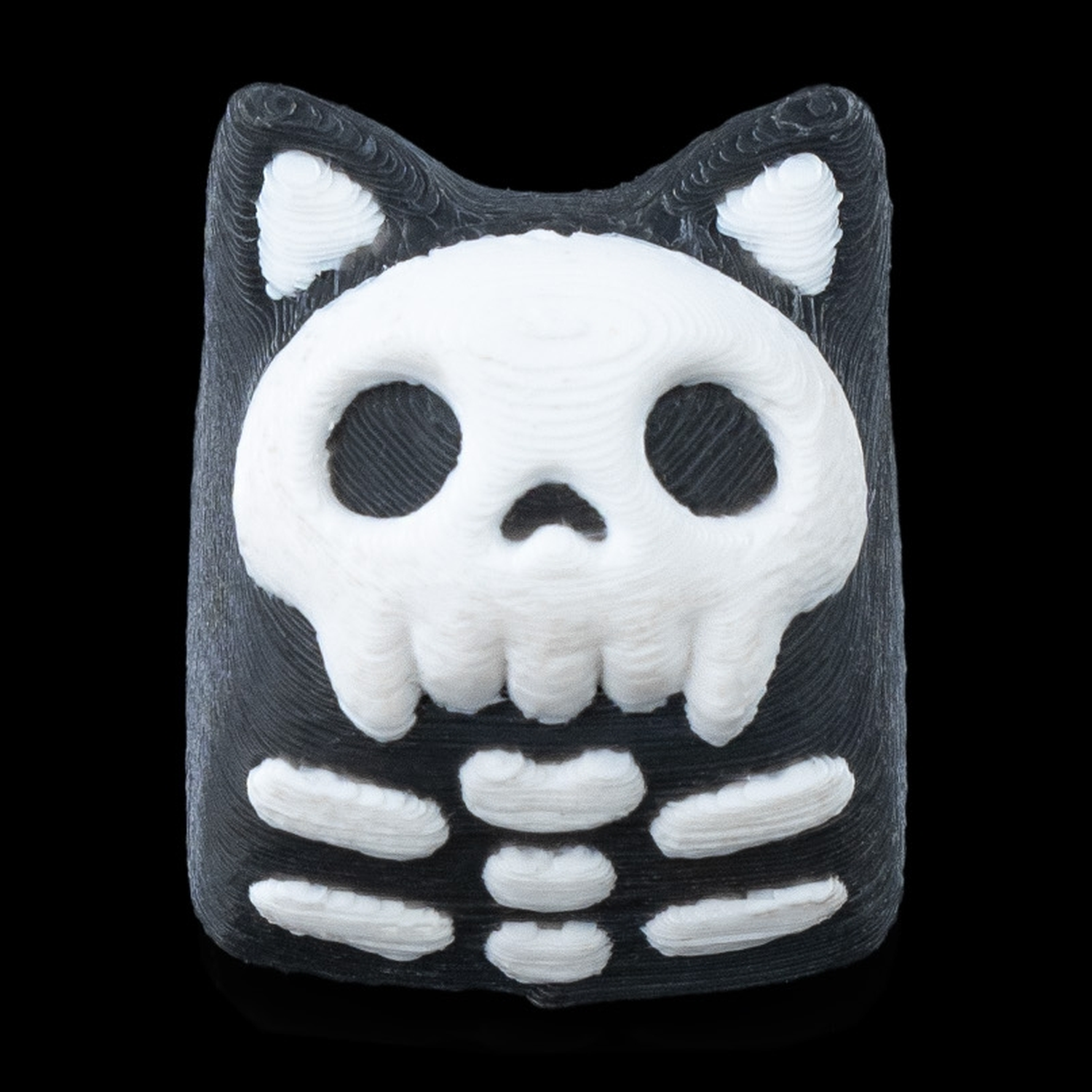 Skull Keycat Halloween Keycap