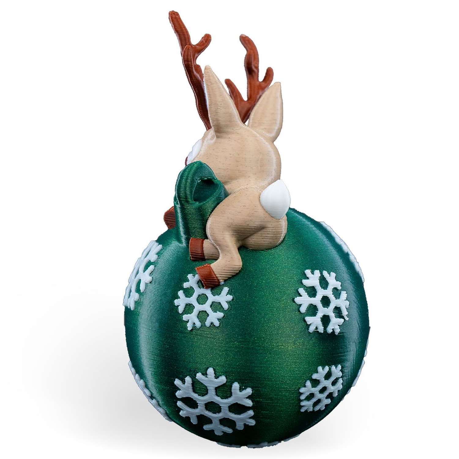 Lying Reindeer Christmas Ornament