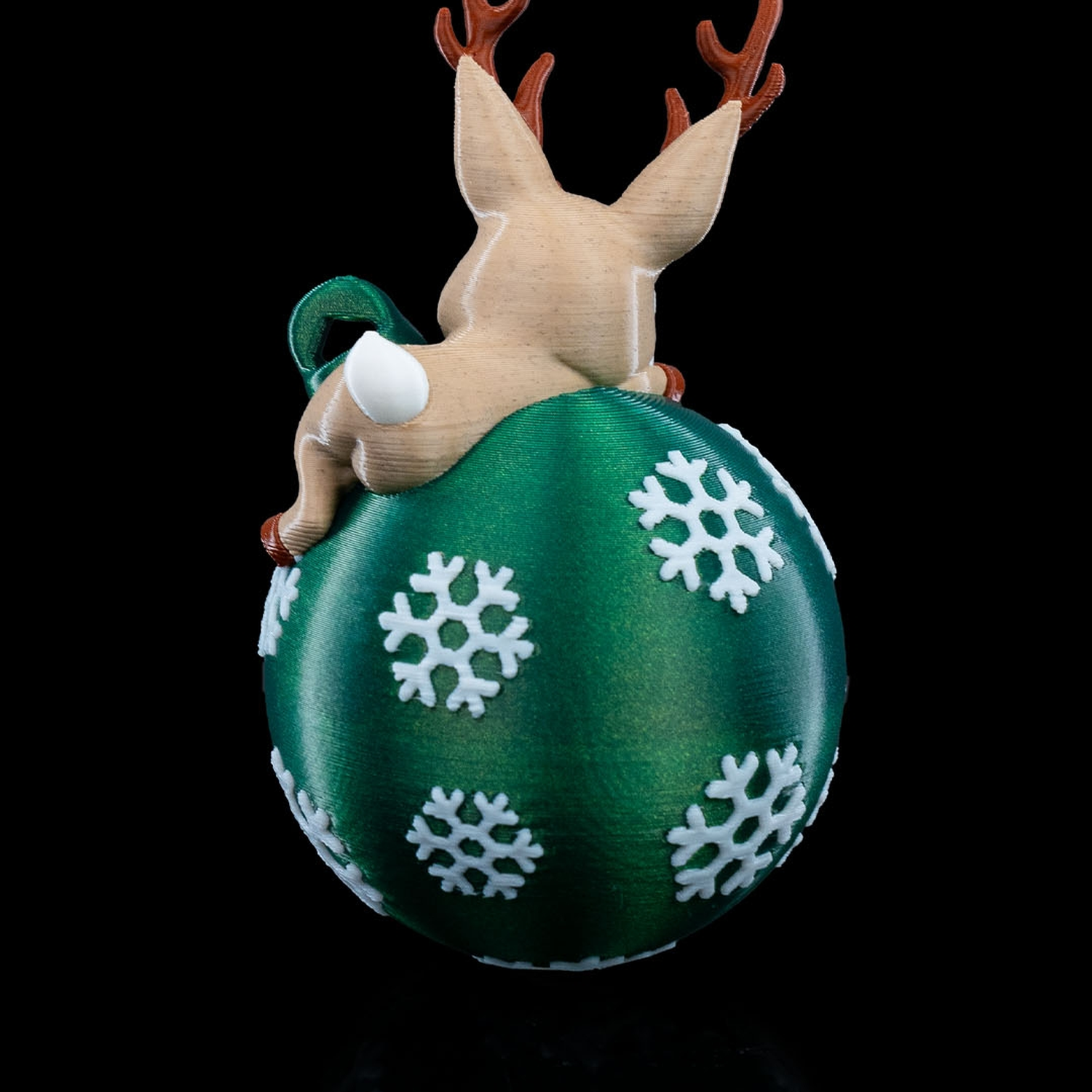 Lying Reindeer Christmas Ornament