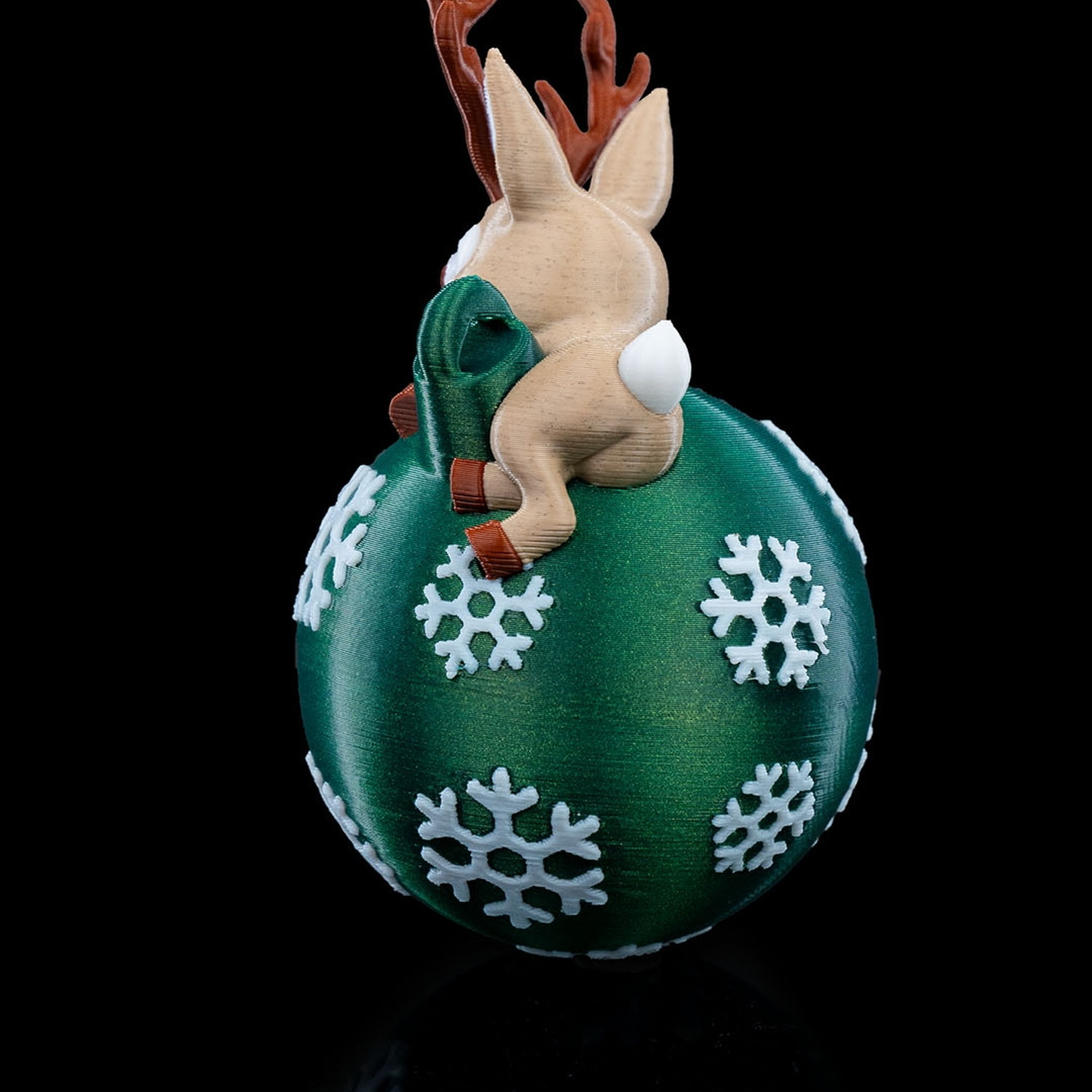 Lying Reindeer Christmas Ornament