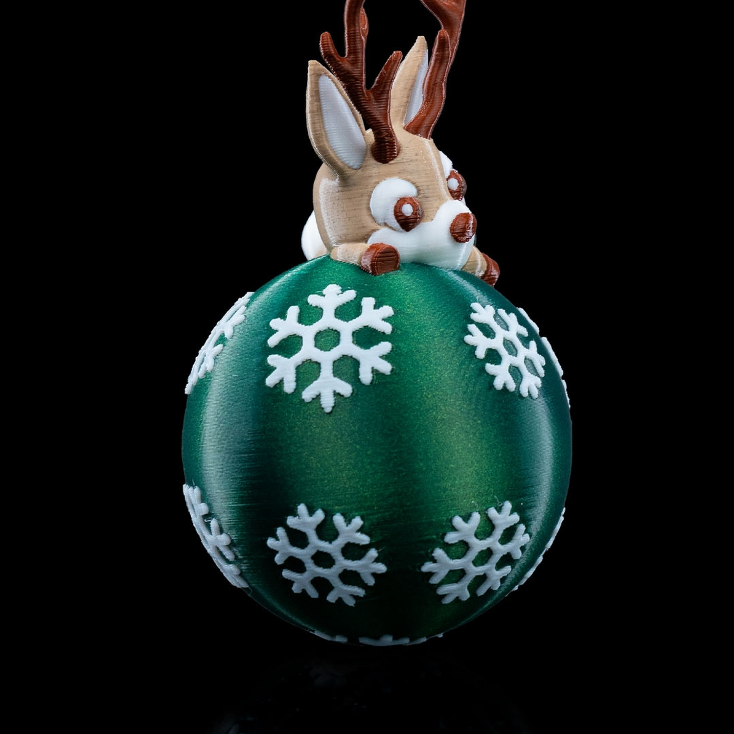 Lying Reindeer Christmas Ornament
