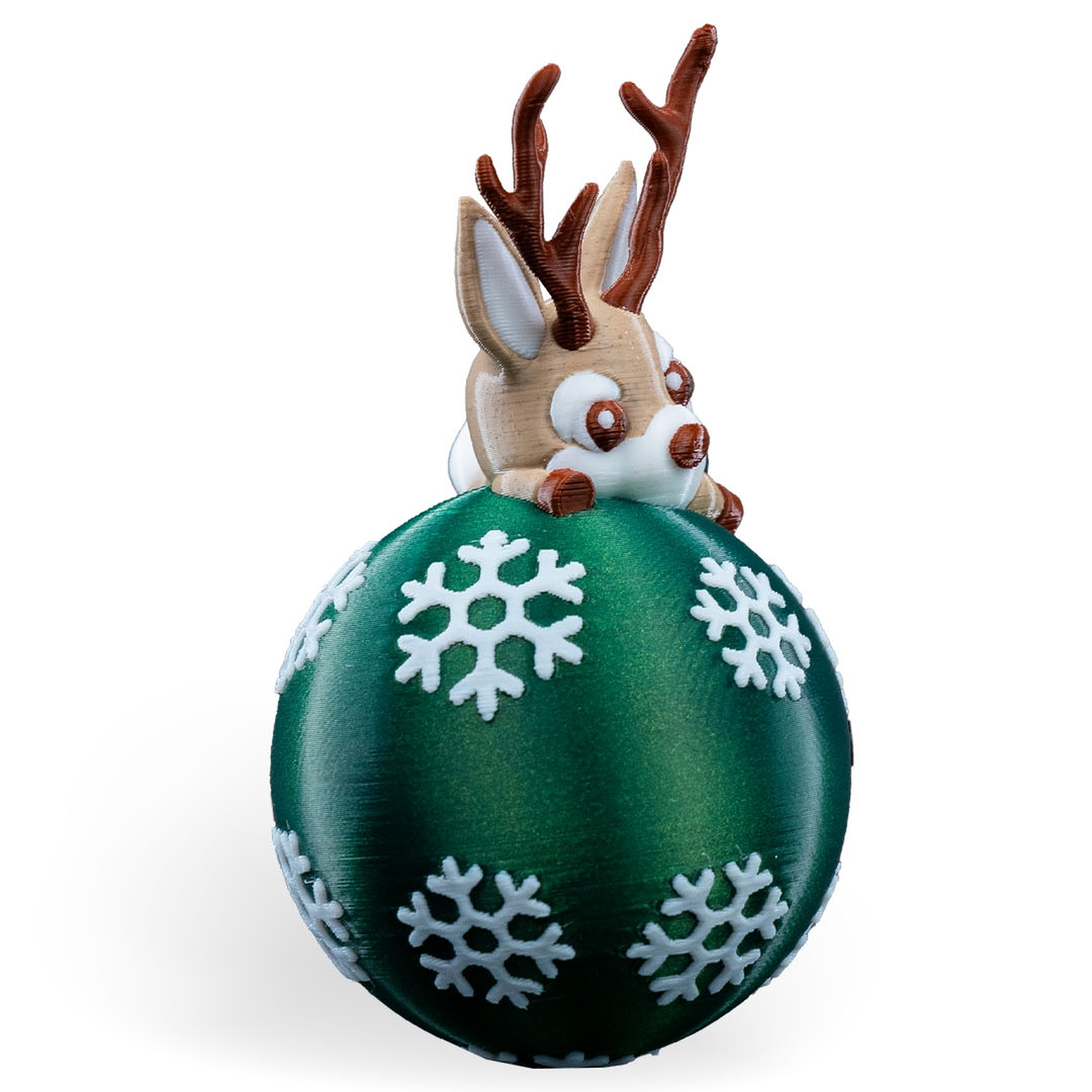 Lying Reindeer Christmas Ornament