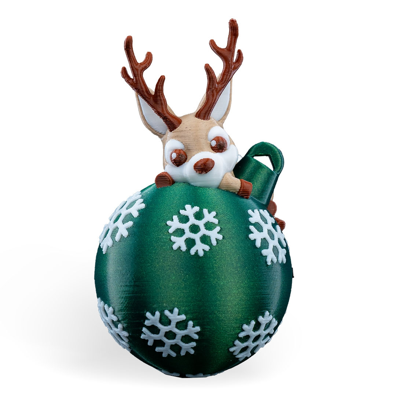Lying Reindeer Christmas Ornament
