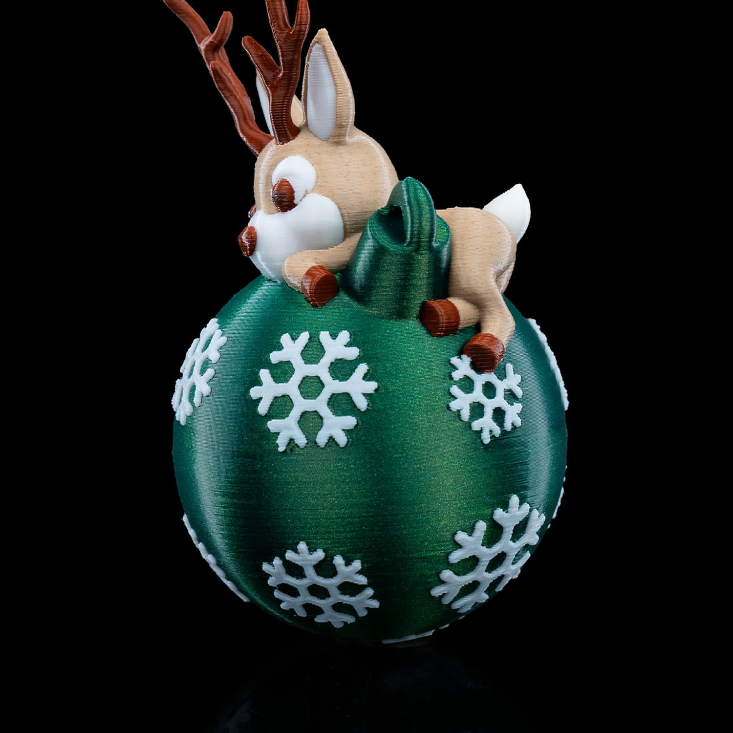 Lying Reindeer Christmas Ornament