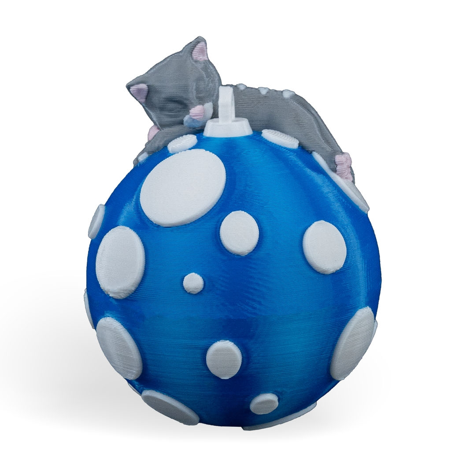 Sleeping Cat Christmas Ornament
