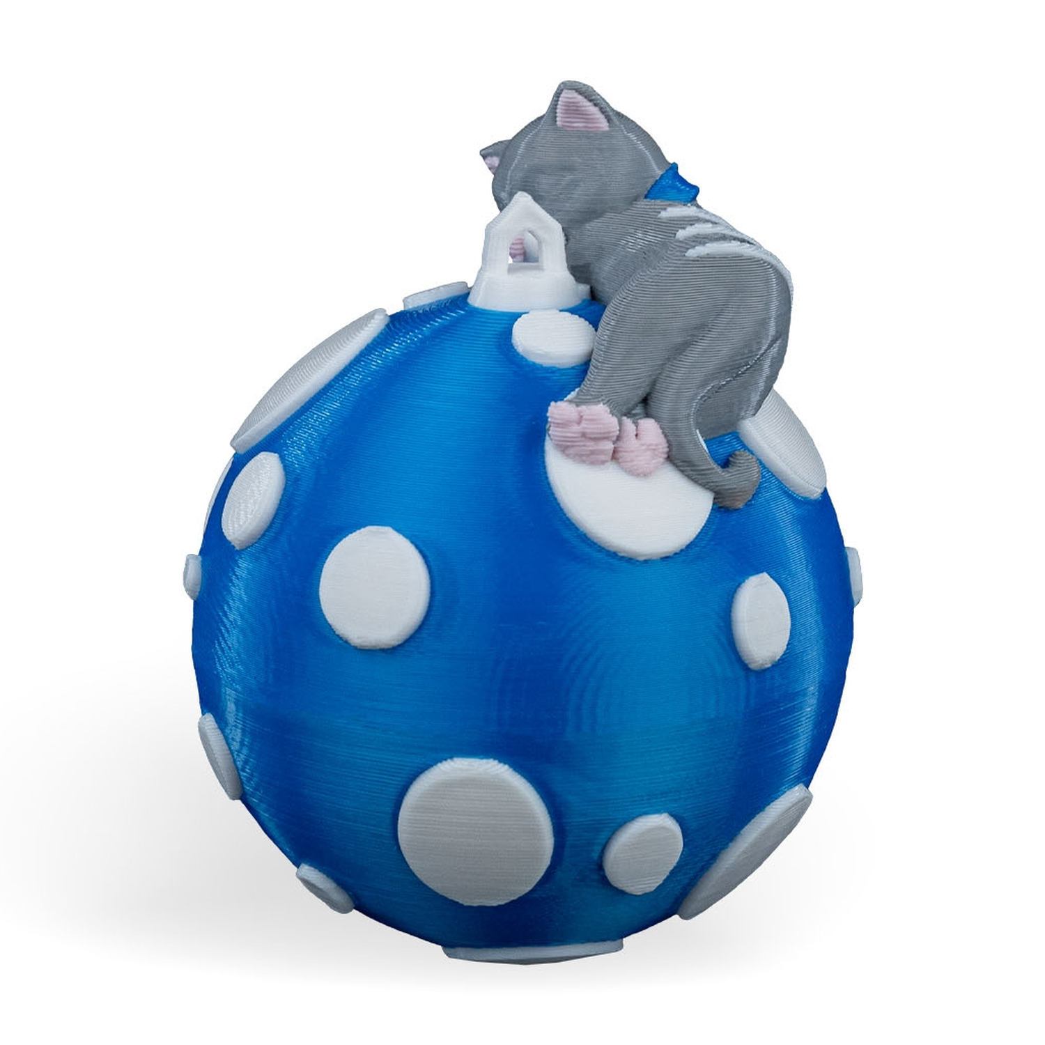 Sleeping Cat Christmas Ornament