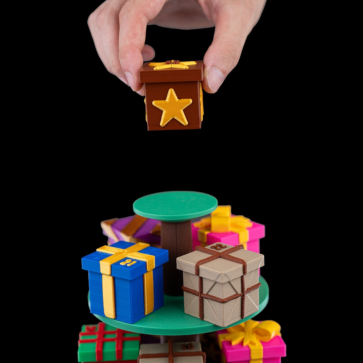 Tree Top Gifts Countdown Containers