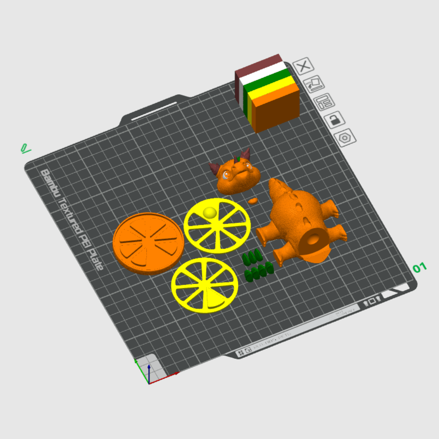 Orange Sliceratops