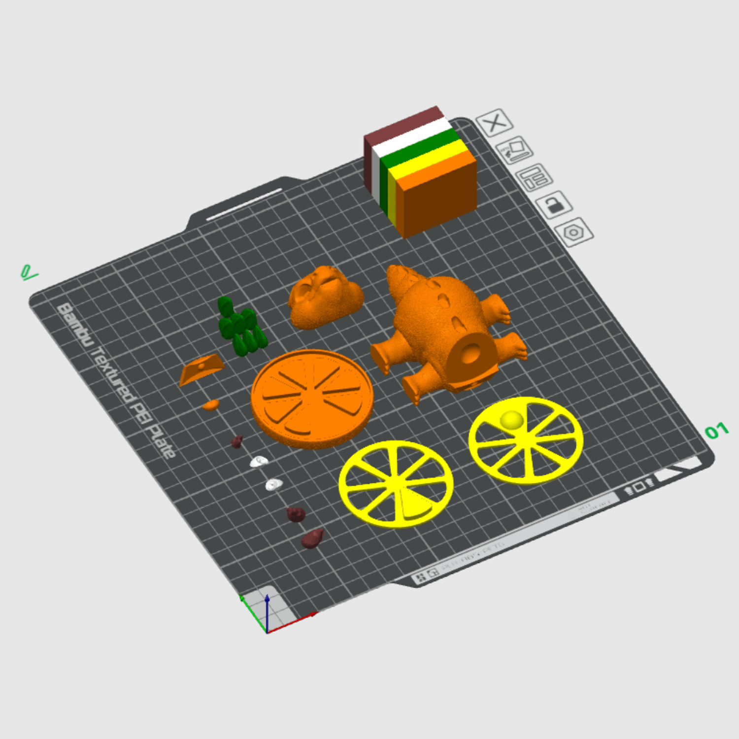 Orange Sliceratops