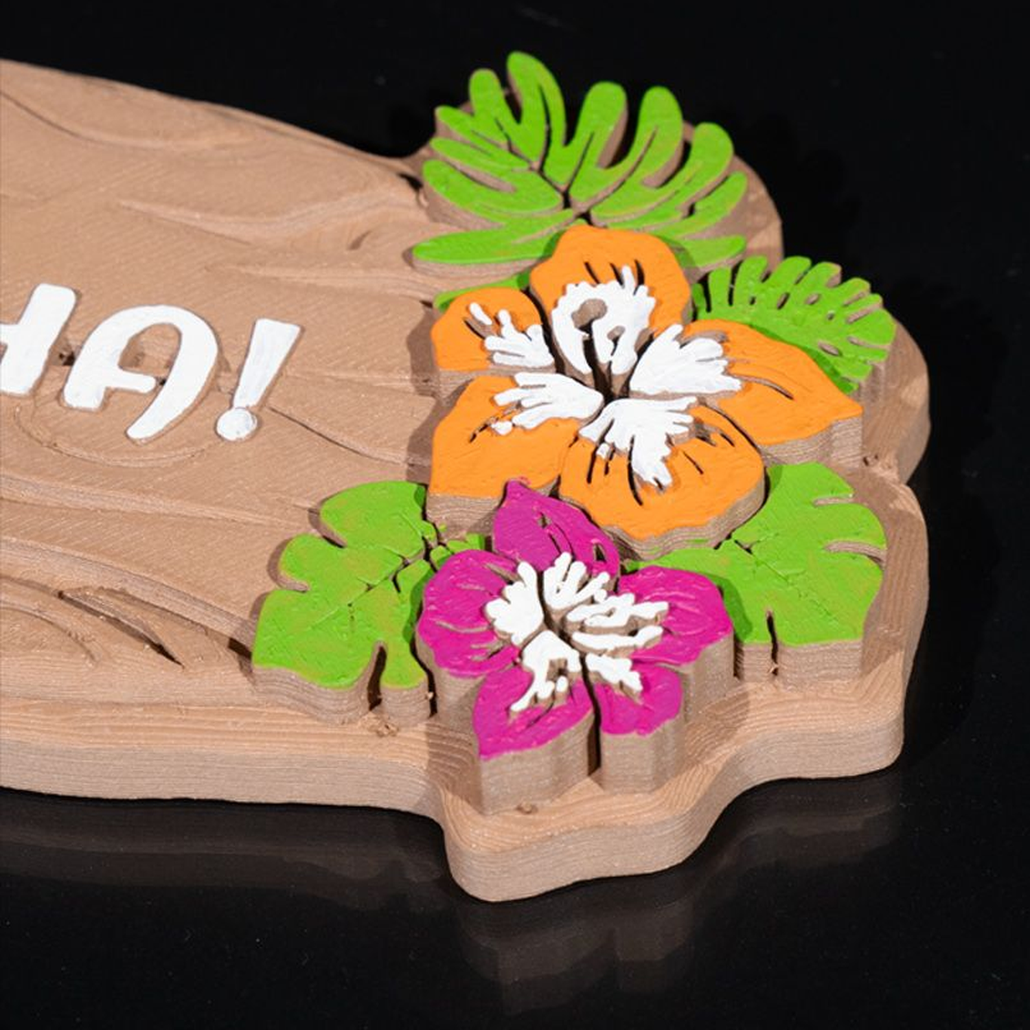 Placa decorativa personalizable Hawaiian