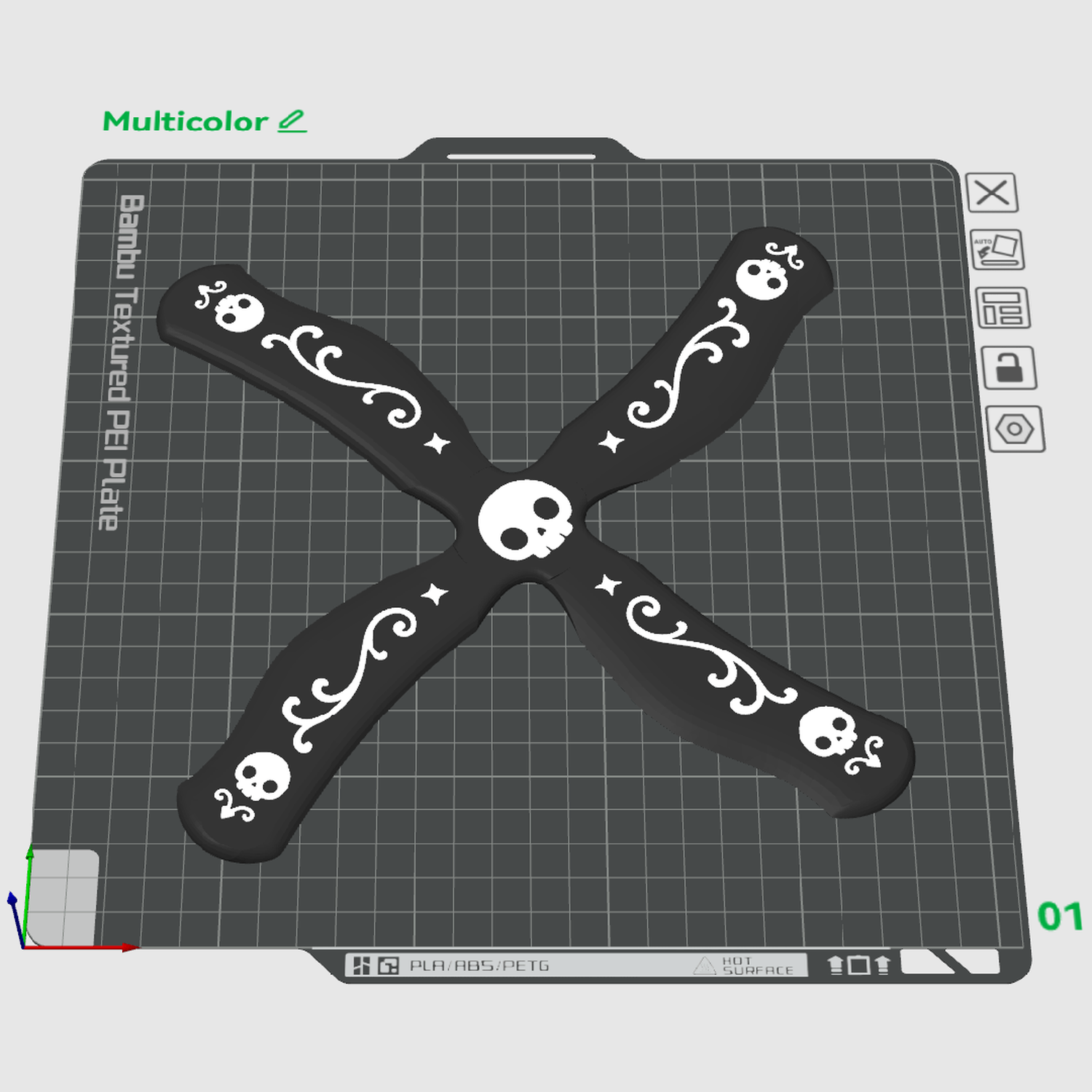 Skull Cross Boomerang