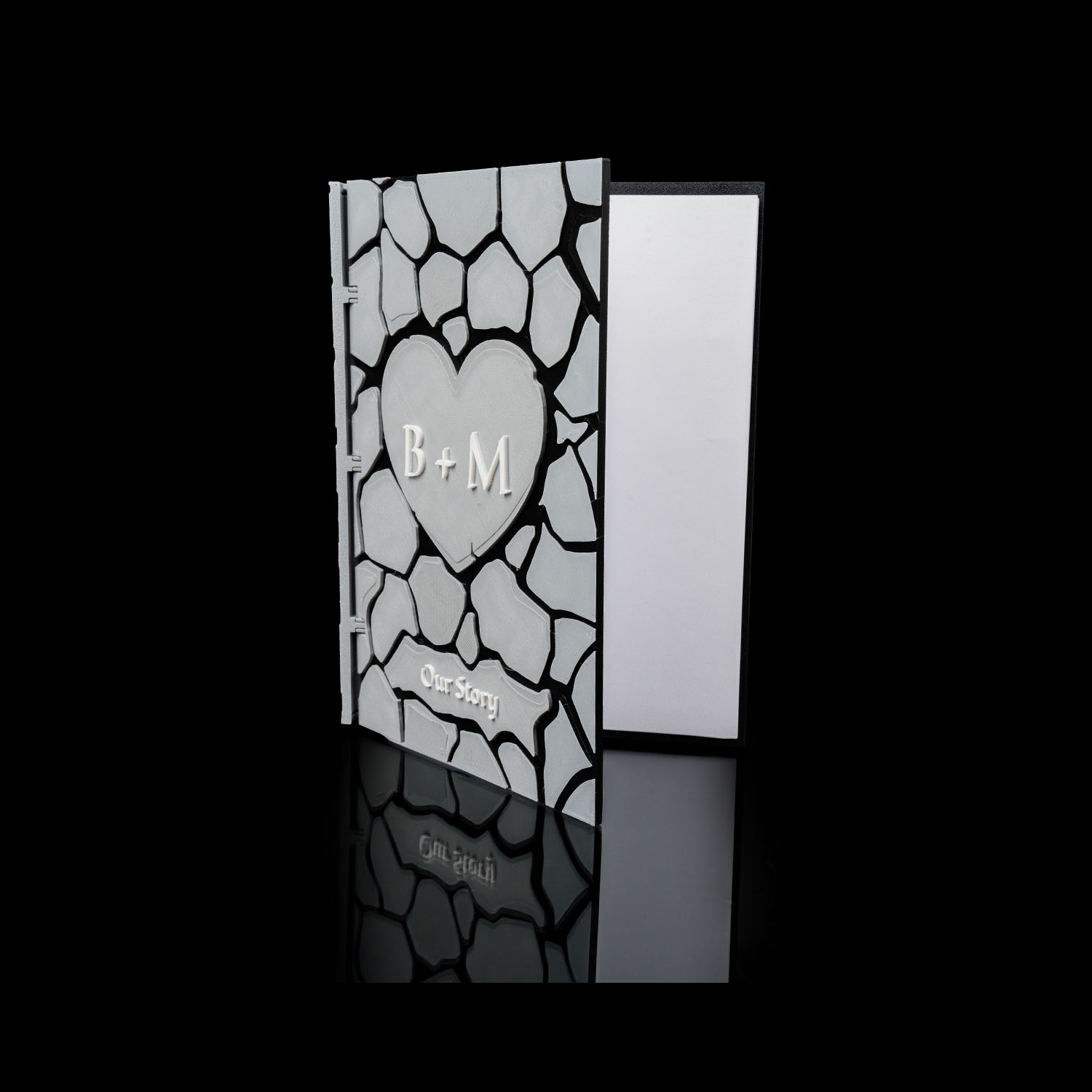Álbum de recuerdos personalizable Stone Heart