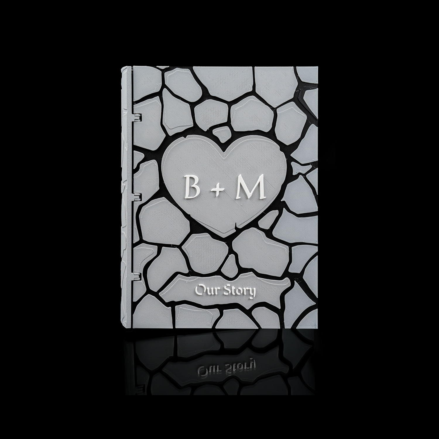 Álbum de recuerdos personalizable Stone Heart