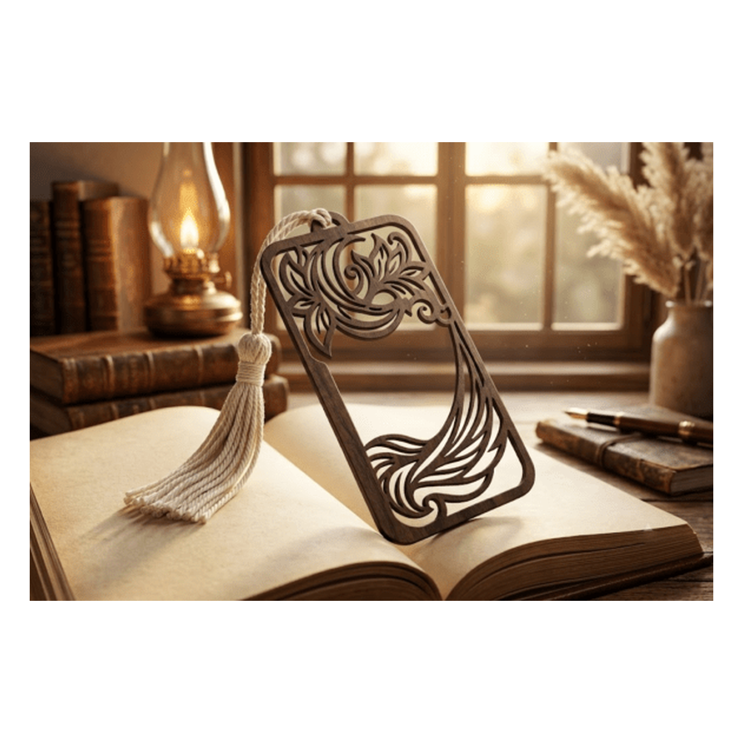 3 de madera bookmark