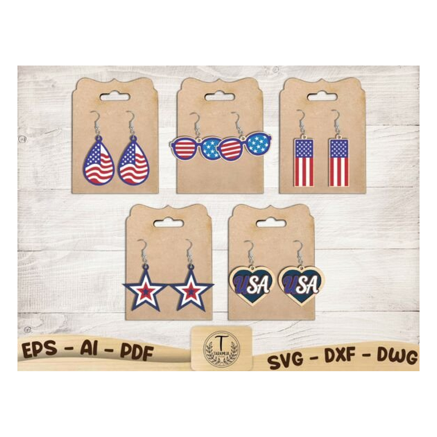 4th of july pendientes colección