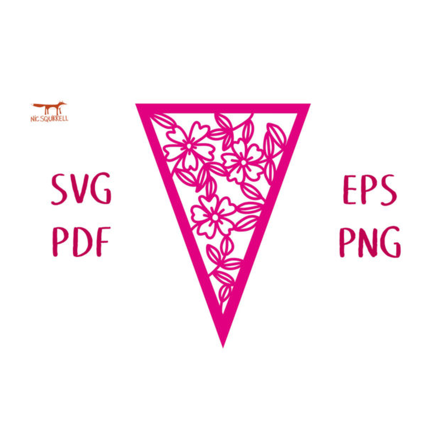 Wild Rose Pennant Bunting