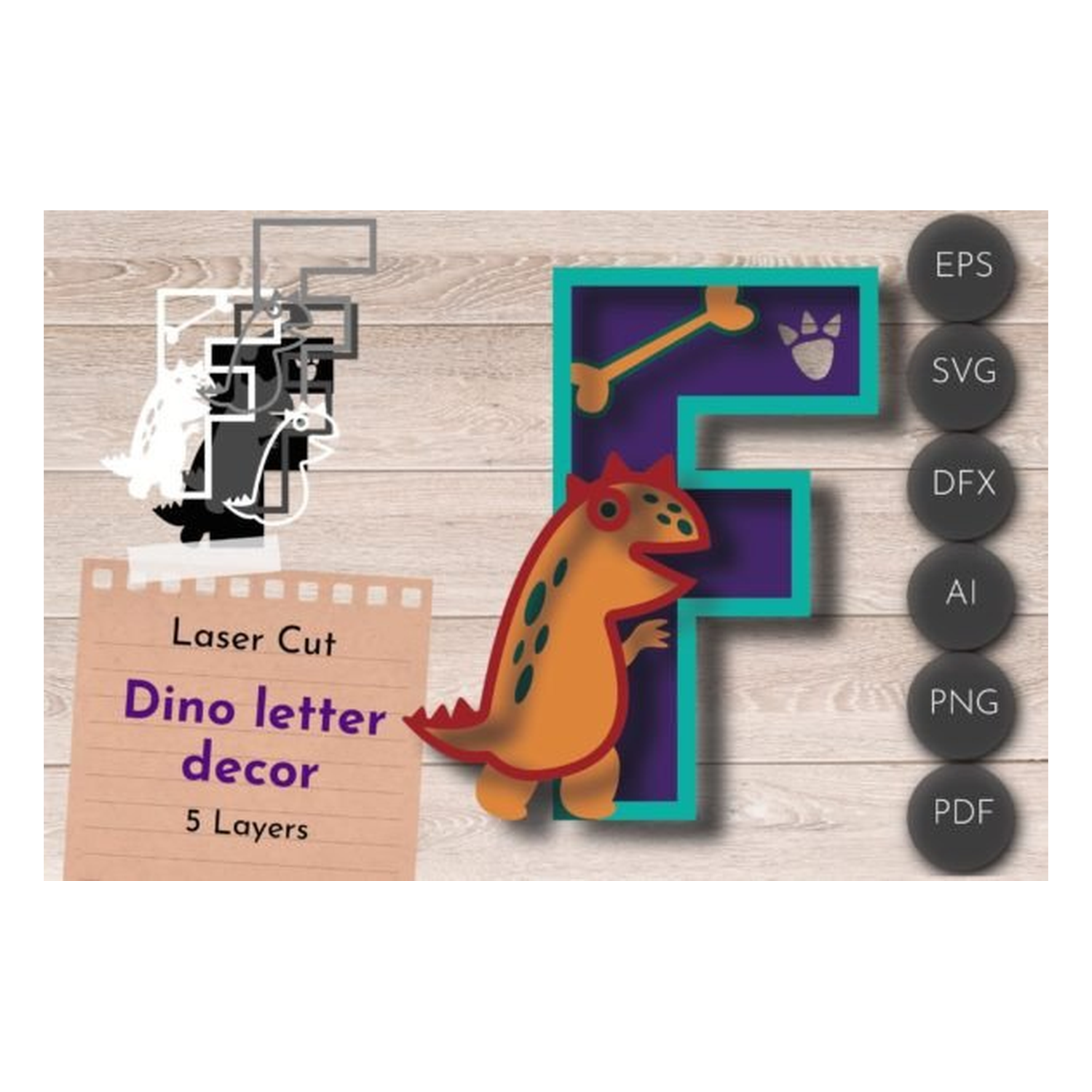 Letter f , dino cumpleaños