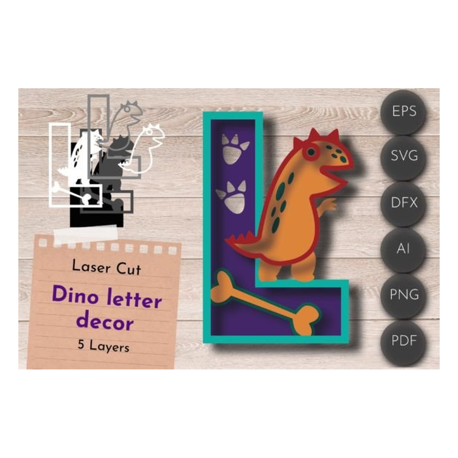 LETTER L , Dino Cumpleaños