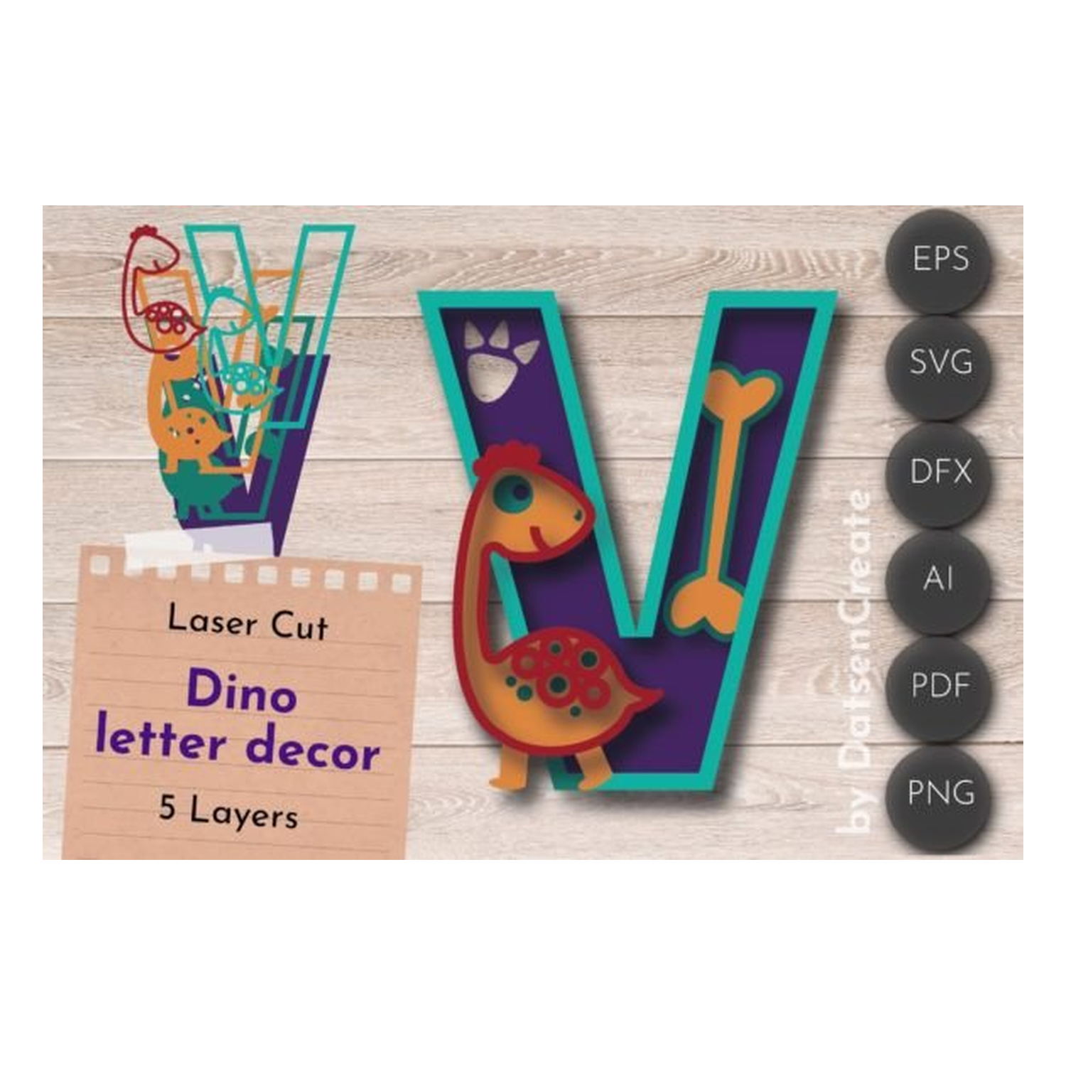 Letter v , dino cumpleaños