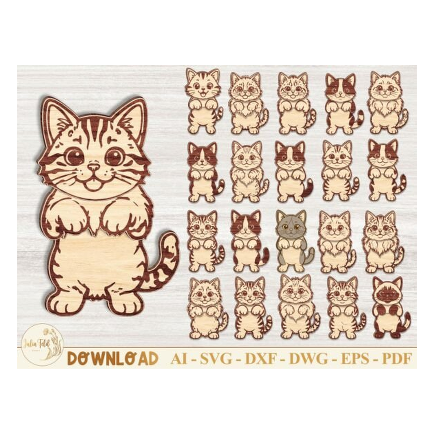 Wobbly gato animal magnets colección