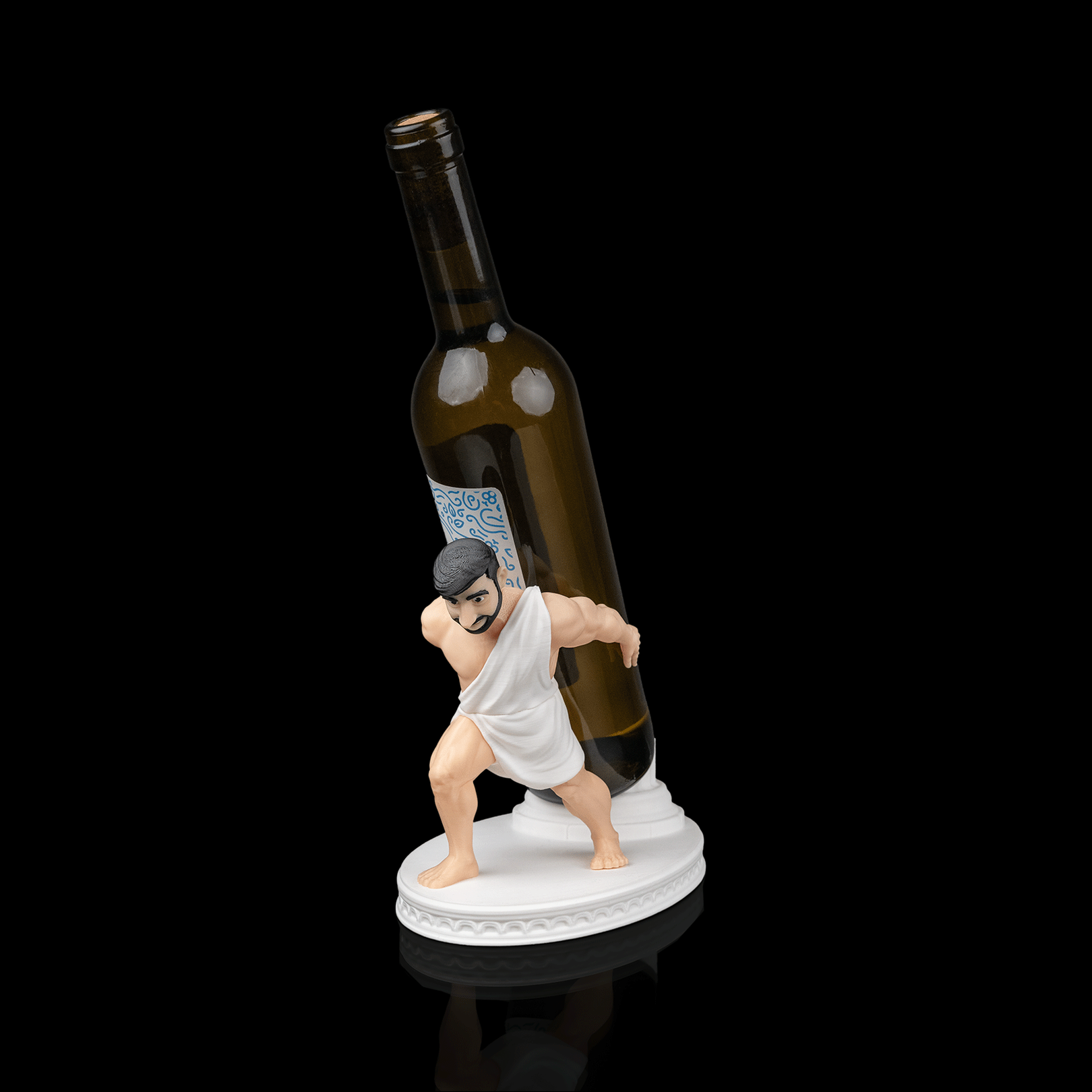 Soporte para botella de vino Greek God